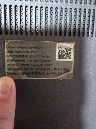 Portátil Lenovo Ideapad 330 Negro/Gris