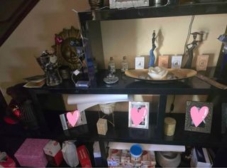 Mueble estanteria lacado negro