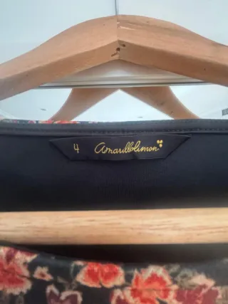 Vestido manga larga floral verde