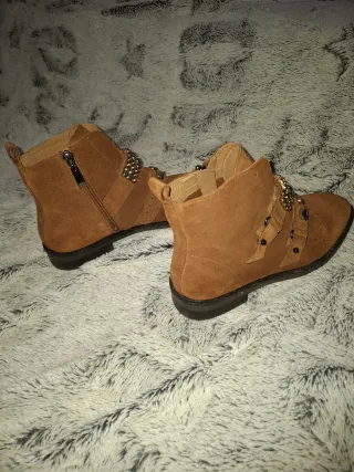 Botines Marrones con Brillos