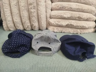 Lote 3 Gorras Azul y Blanco