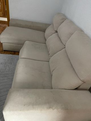 Sofá modular beige de tela