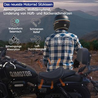 Cuscino Sella Moto Comfort e Traspirabilità BC079