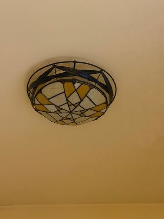 Lámpara de techo cristal y metal