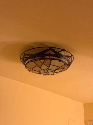 Lámpara de techo cristal y metal