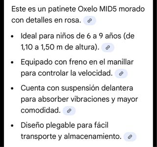 Patinete Oxelo Morado Niños