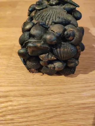 Joyero conchas decorado y pintado a mano