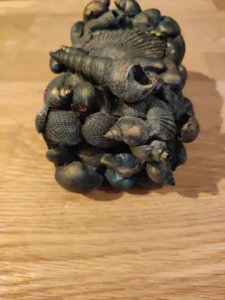 Joyero conchas decorado y pintado a mano