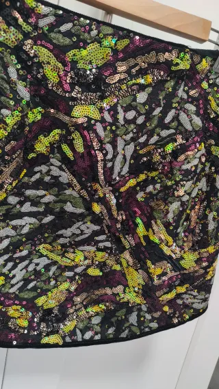 Falda Zara Lentejuelas Talla S