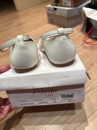 Ballerine bambina con strass cerimonia numero 34