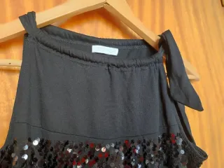 Top Fiesta Promod Lentejuelas Cuello Halter T: L