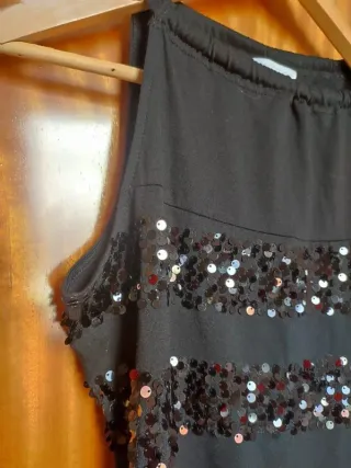 Top Fiesta Promod Lentejuelas Cuello Halter T: L