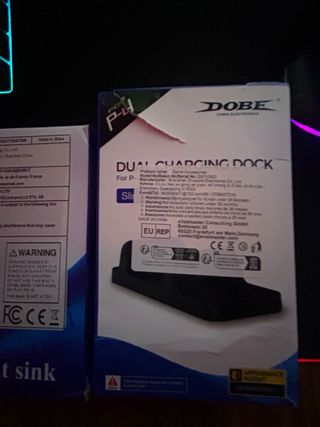 Base Carga Dual PS4 DOBE + Ventilador
