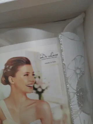 Portafoto vetro brillantini argento