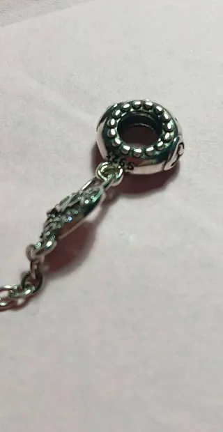 Cadena de seguridad plata latidos corazón