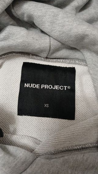 Sudadera NUDE PROJECT con capucha  gris