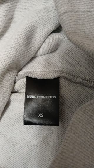 Sudadera NUDE PROJECT con capucha  gris