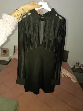 Vestitino SHEIN S nero/marrone