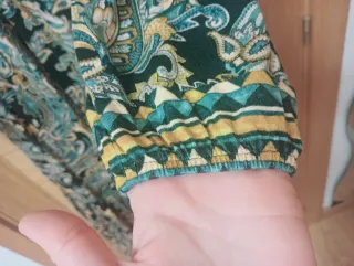 Vestido largo estampado paisley