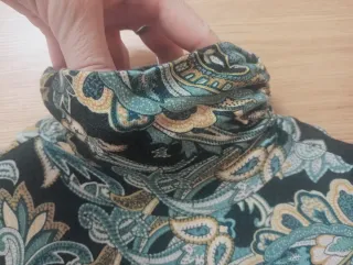 Vestido largo estampado paisley