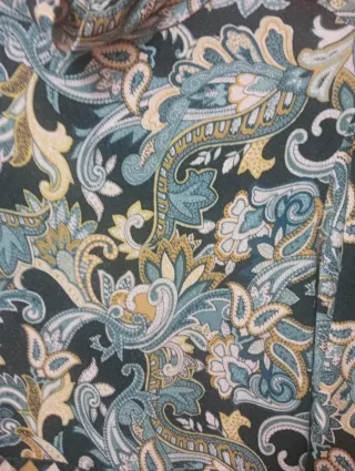 Vestido largo estampado paisley