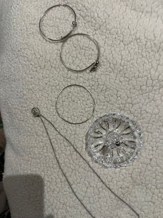 Pulseras plata 70s y para anillos punta