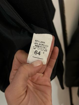 Cappotto nero doppio petto