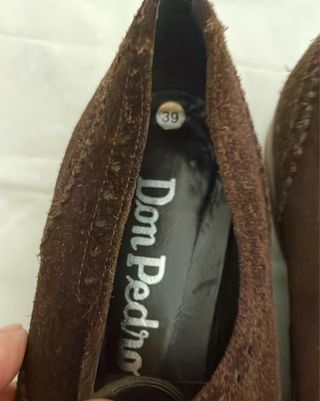 Zapatos ante Don Pedro cordones marrones talla 39