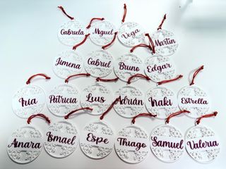 Bolas Navidad Personalizadas Nombres Tamaño 8x8