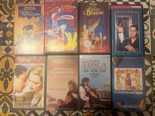 Lote 8 Películas VHS Disney y Clásicos