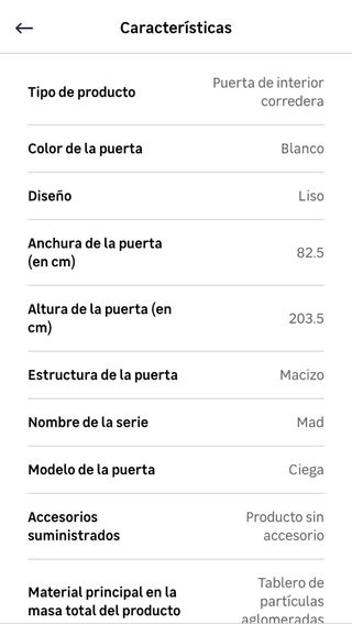 Puerta corredera blanca