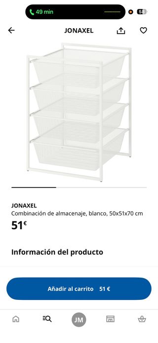 Cajonera Metallica Bianca IKEA