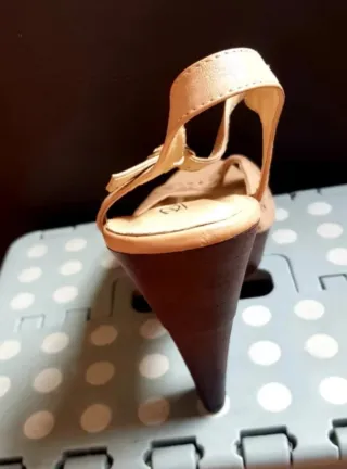 Zapatos tacón beige mujer talla 38