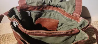 Bolso bandolera DYMS piel marrón