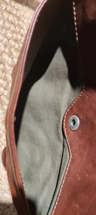 Bolso bandolera DYMS piel marrón