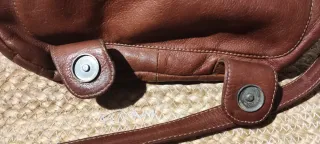 Bolso bandolera DYMS piel marrón