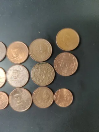 Lote de monedas céntimos