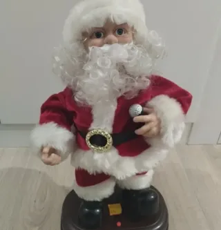 Muñeco Papá Noel con micrófono