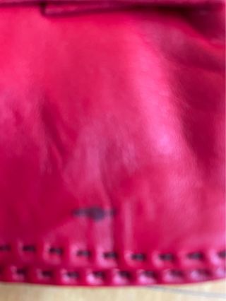 Guantes de piel. Color rojo. Talla 7. Buen estado