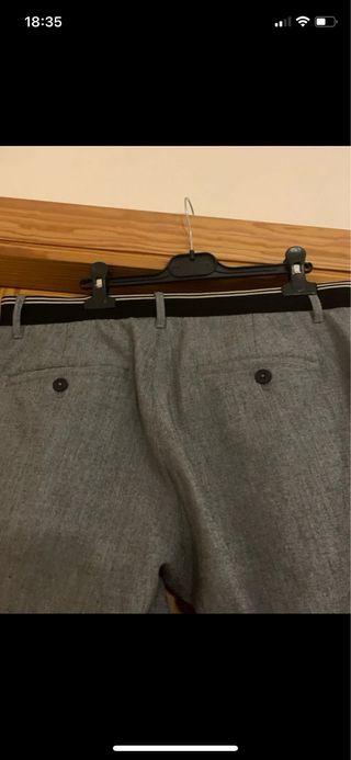 Pantalón Zara Gris Hombre