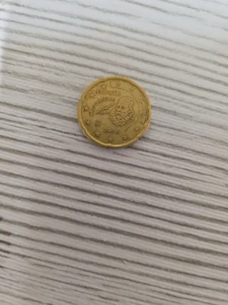 Moneda 20 céntimos España 1999 Cervantes