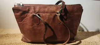Bolso cartera piel auténtica portadocumentos