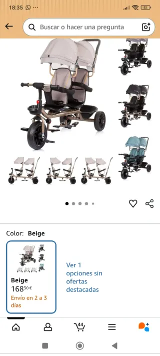 Triciclo gemelar Chipolino