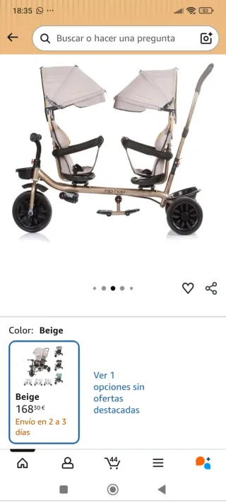 Triciclo gemelar Chipolino