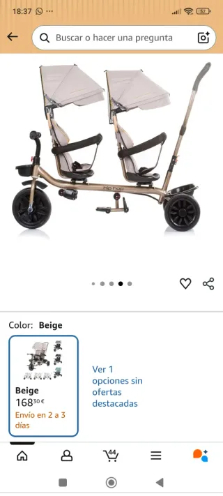 Triciclo gemelar Chipolino