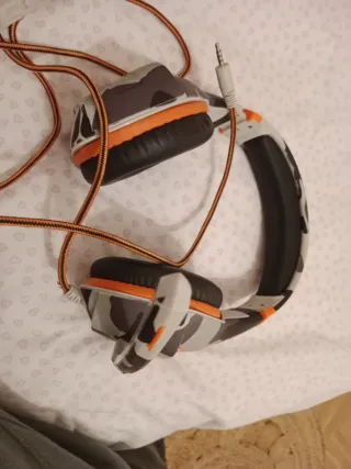 Cascos Gaming Camuflaje Naranja