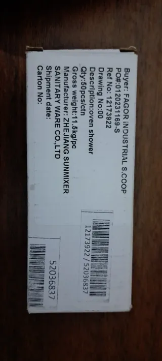 Grifo Ducha Fagor Horno