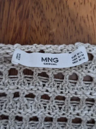 Jersey de punto gris T M/L Mango