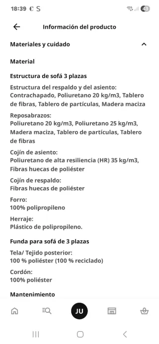 2 Sofás 3+2 plazas Ikea ektorp