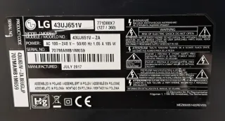 Televisión LG 43UJ651V Gris